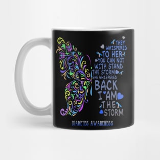 diabetes butterfly i am the storm Mug